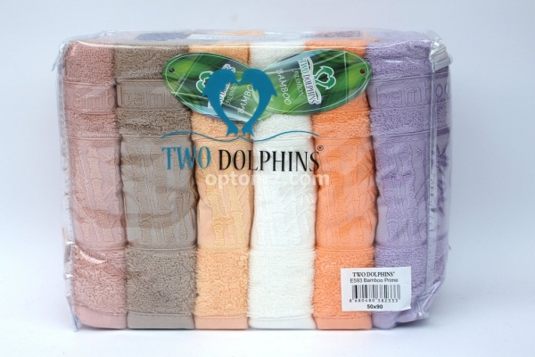Полотенце бамбуковое 50х90 "Two Dolphins" Bamboo